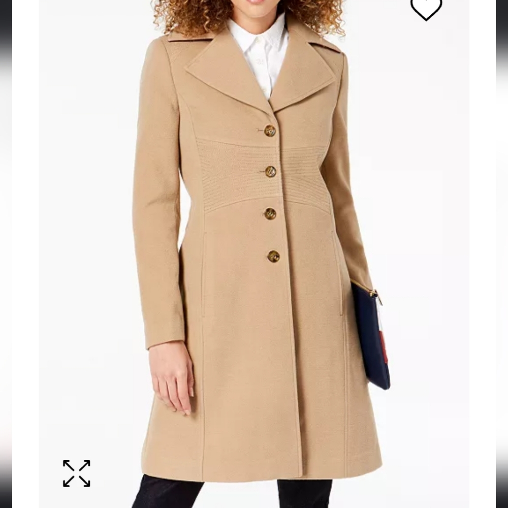 NWT Petite Single-Breasted Peacoat
